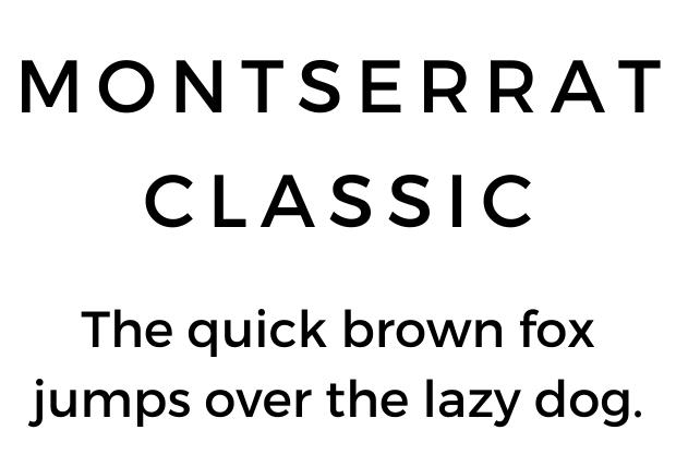 Montserrat Classic Canva font, Canva sans serif font