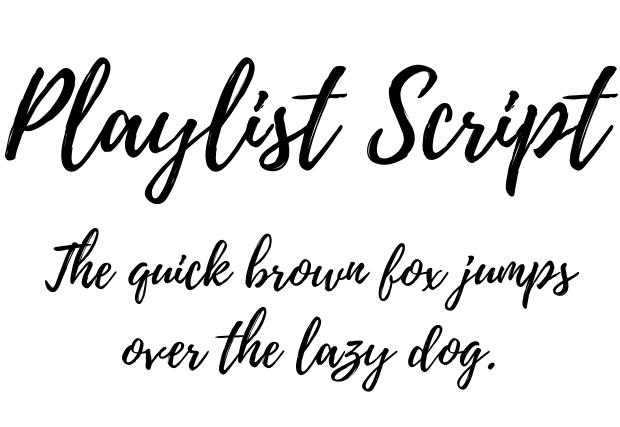 Playlist Script Canva font, Canva script font