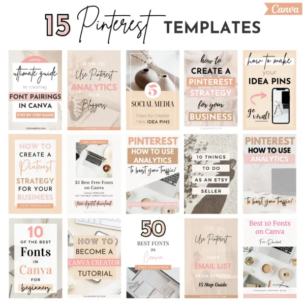 minimalist Pinterest pin Canva template, Pinterest pin, Pinterest template