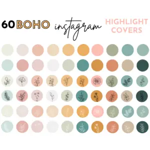 Boho Instagram Highlight Covers, IG Covers, Custom Instagram Highlights, Editable Highlight Cover, Aesthetic Instagram Icon, Minimalist IG