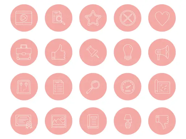 Pink Instagram Highlight Icons, Instagram Template, Influencer Media Kit, Instagram Stories, Instagram Branding, Highlight Icon, Blog