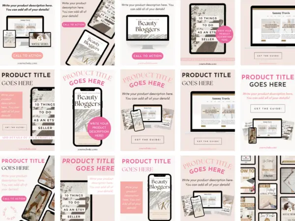 Pink Pinterest Canva Templates, Pinterest Pins Template, Pinterest Marketing, lead magnet pins, product pinterest pins, lead magnet template