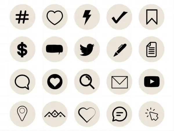 Minimalist beige realtor line art Instagram Highlight Icons, Instagram Template, Influencer Media Kit, Instagram Stories, Instagram Branding, Highlight Icon, Blog