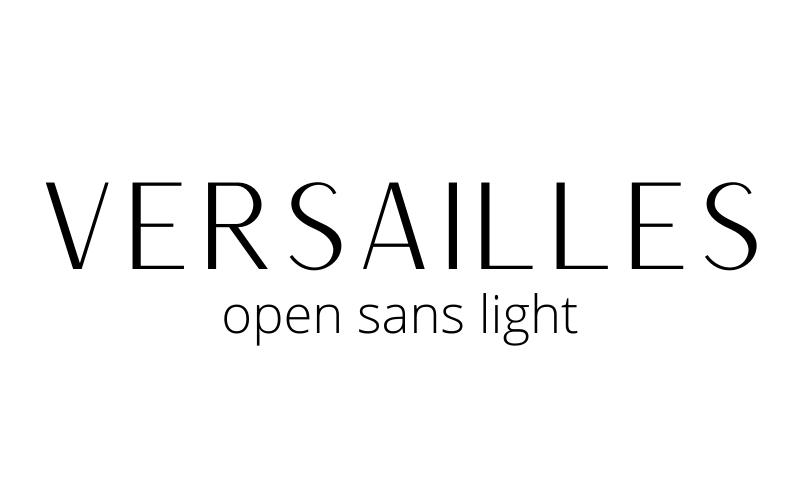 bet canva font pairings, versailles and open sans light