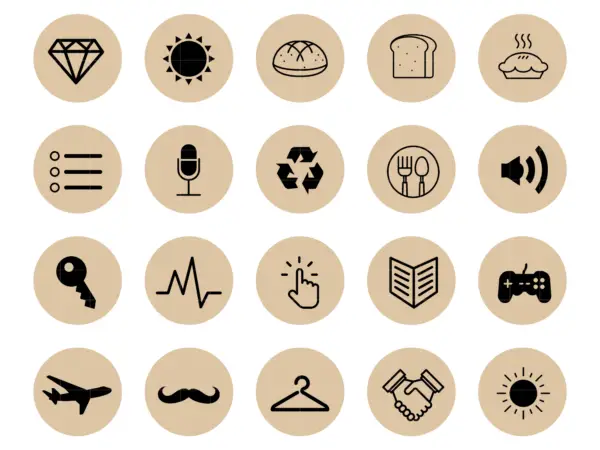 Brown line art Instagram Highlight Icons, Instagram Template, Influencer Media Kit, Instagram Stories, Brown Instagram Branding, Highlight Icon, Blog