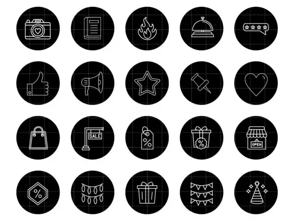 black food line art Instagram highlight Icons, Instagram Template, Influencer Media Kit, Instagram Stories, black food Instagram Branding, highlight Icon, blogger instagram templates