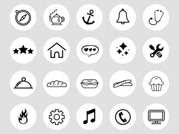 White line art Instagram Highlight Icons, Instagram Template, Influencer Media Kit, Instagram Stories, Instagram Branding, Highlight Icon, Blog