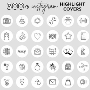 White instagram highlight covers, White instagram highlight icons, instagram template, White instagram highlight covers, Blogger template, Instagram template, White Instagram highlight icons, influencer media kit