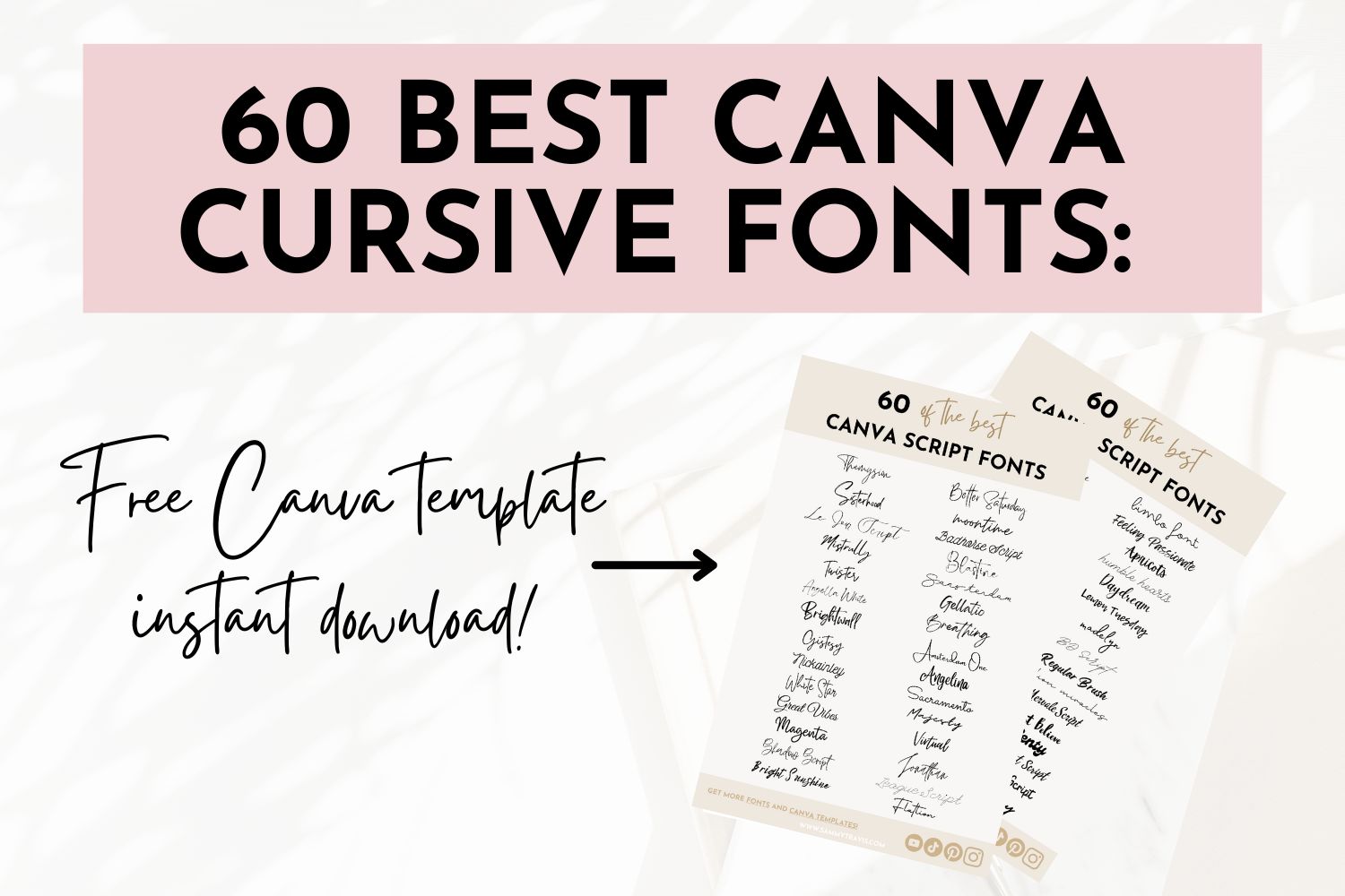 Best Canva Cursive Fonts: 60 Must-Use Cursive Fonts for Designers in ...