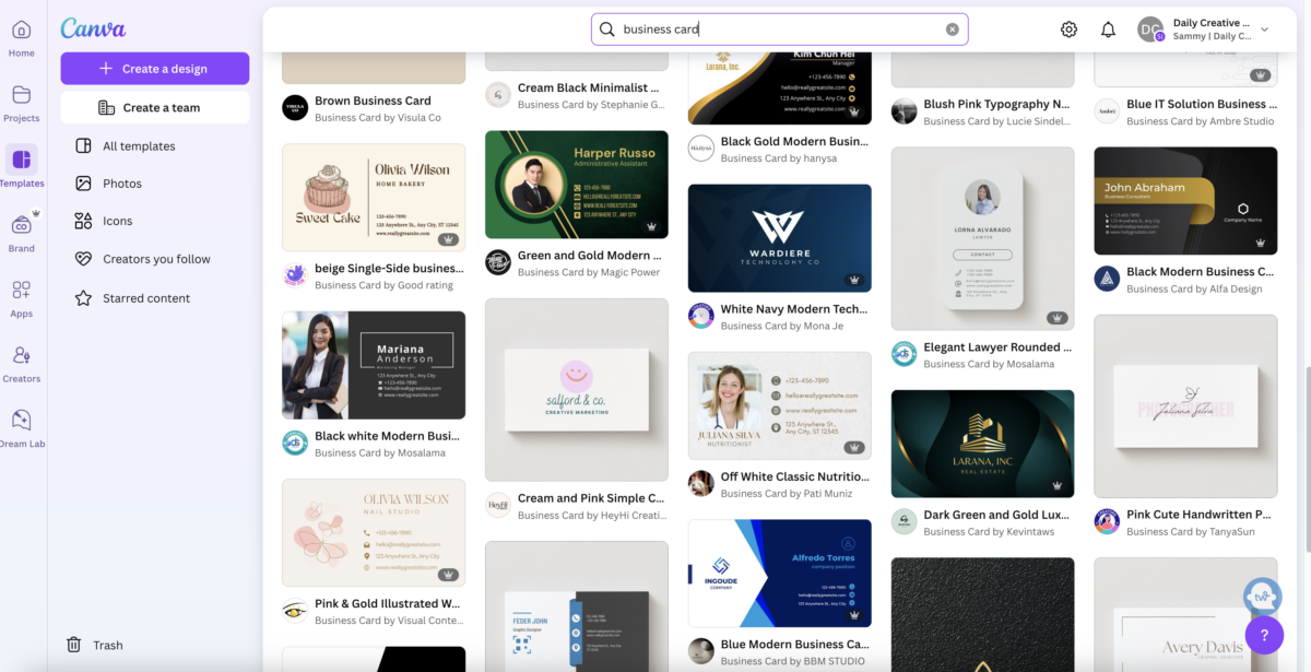 Canva Business Card Design: How to Create Professional Cards in Minutes ...