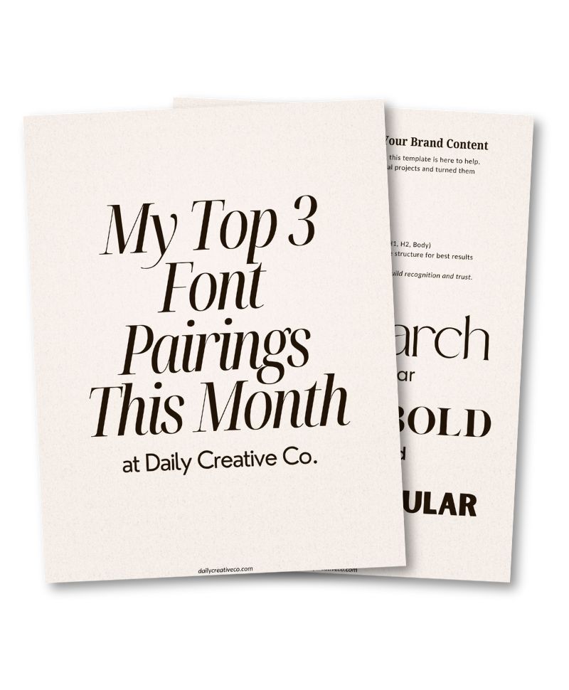 top 3 font pairings this month, font pairings august 2025, current trendy font pairings, trendy fonts 2025