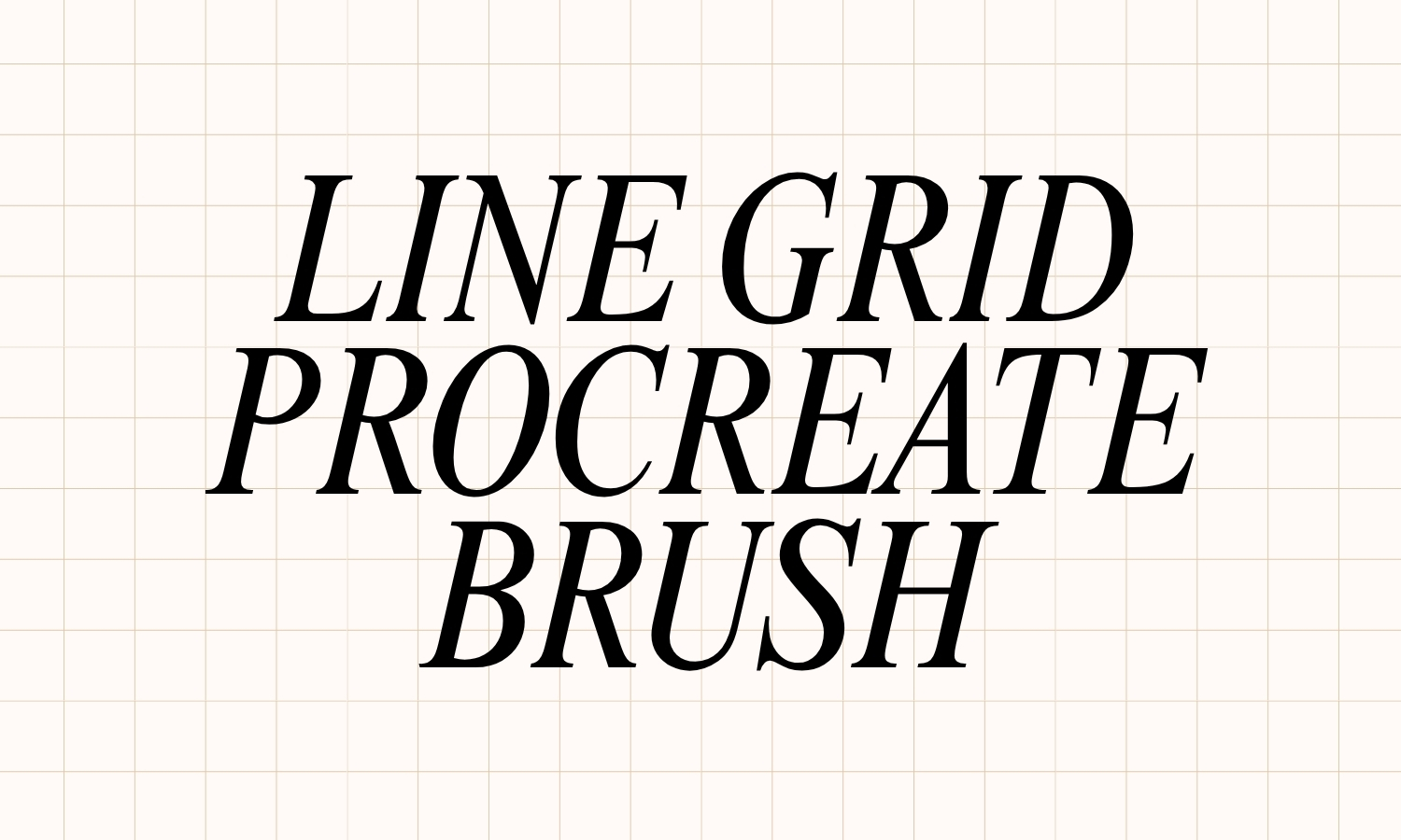 Line Grid Pattern Brush preview for Procreate Freebie Friday, Procreate Line Grid Pattern Brush shown in use on digital canvas