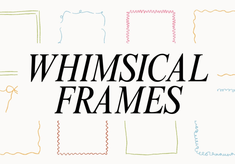 Eight whimsical wavy line border shapes displayed on a white paper texture, Playful hand drawn wedding invitation border frames shown as PNG elements on a textured background