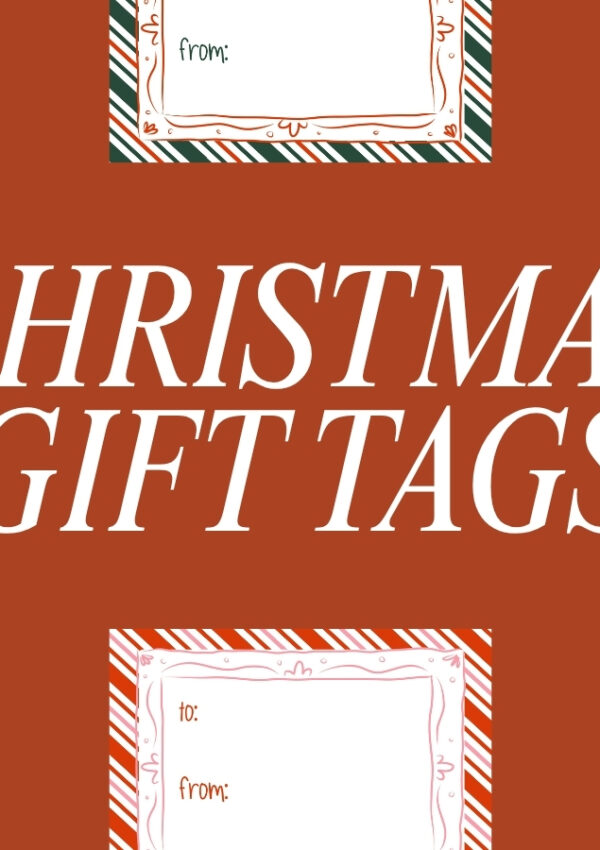 Printable Holiday Gift Tags & Christmas Gift Tags PDF — Freebie Friday Download