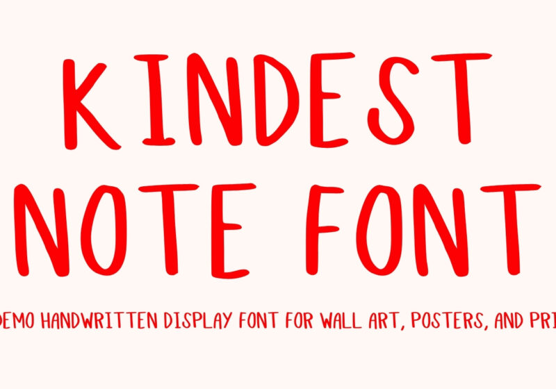 Kindest Note Demo Font, A Warm Handwritten Caps Font — Freebie Friday Download