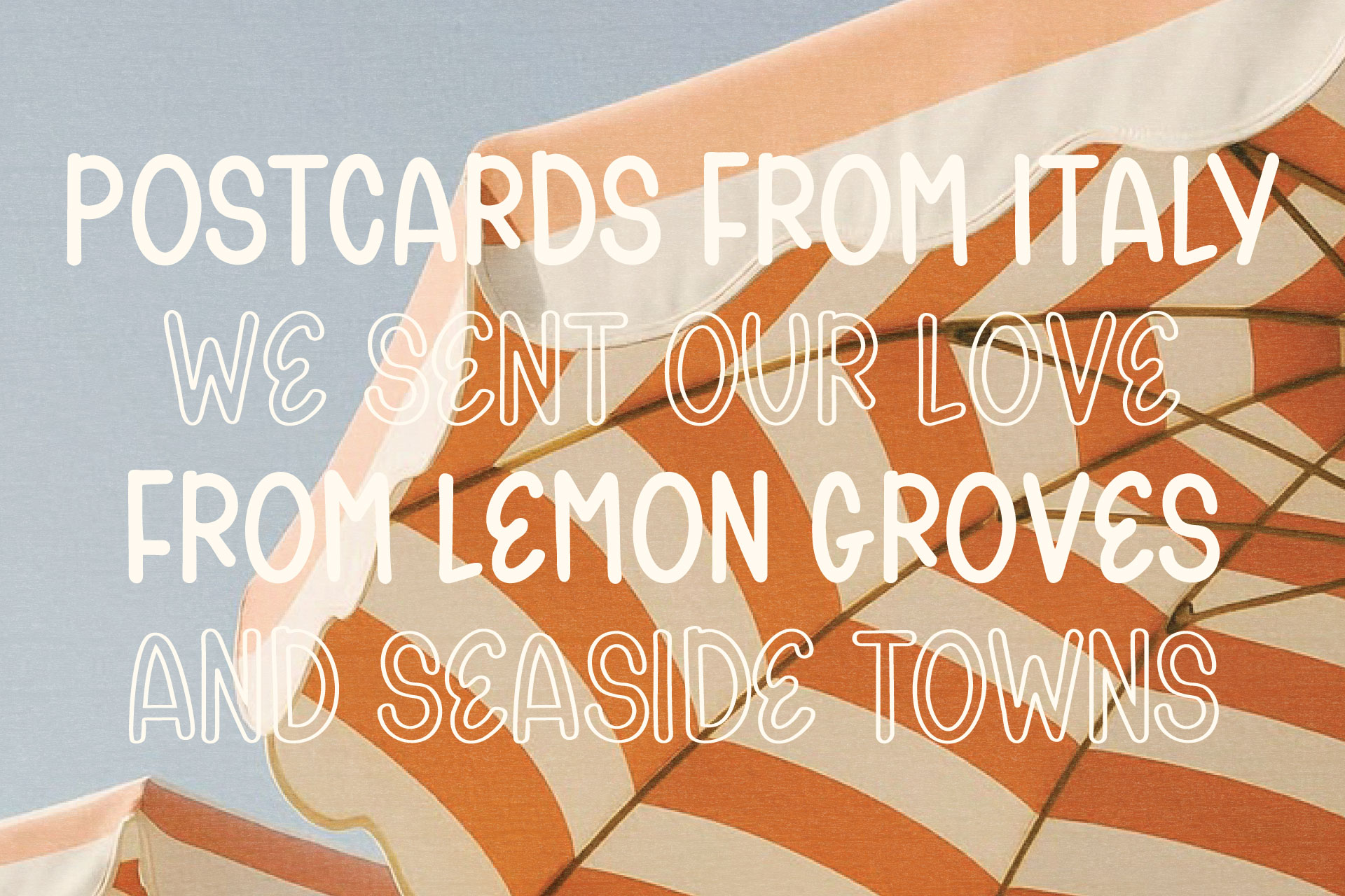 Italian summer inspired font Gelato Daydreams for nostalgic food branding and cafe design